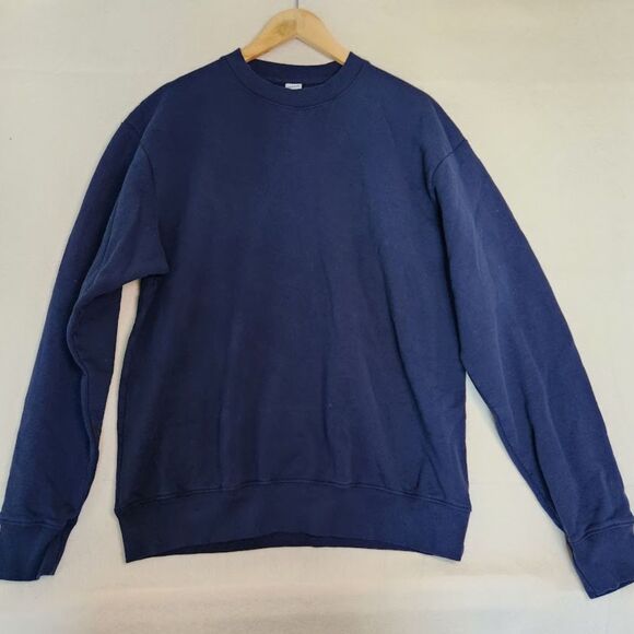 Sporty & Rich Navy Blue 100% Cotton Crewneck Sweatshirt | Size M - Picture 1 of 7